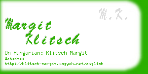 margit klitsch business card